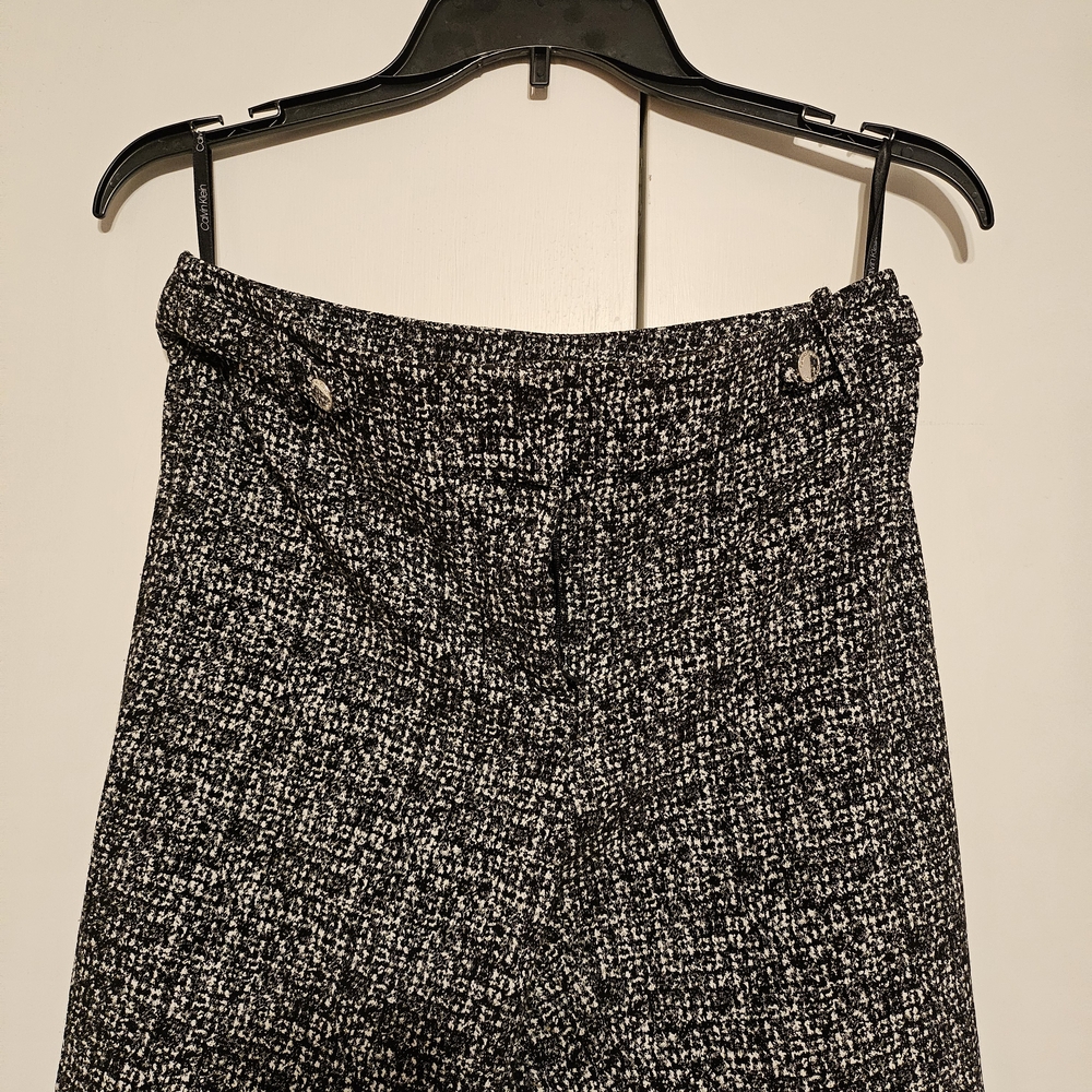 Calvin Klein B&W Cropped Tweed Trousers View 2